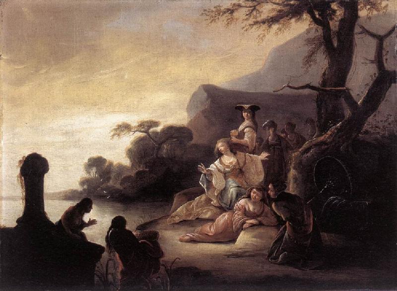 WET, Gerrit de Finding of Moses in the Nile Sweden oil painting art